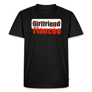 Fiancée Fiancée Fianc - T-shirt Premium bio Homme - noir - Devant - Nico (187cm)