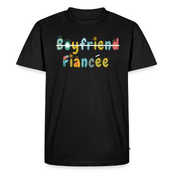 Couple Engagement Engaged Men Funny Fiancee - Men's Premium Organic T-Shirt - black - Front - Nico (187cm)