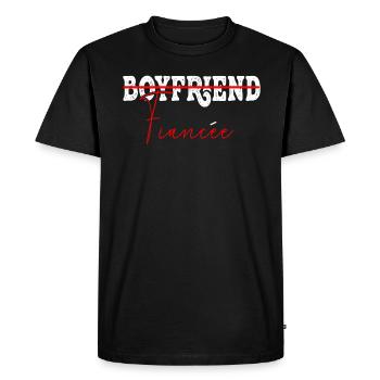 Fiançailles de couple fiancées Hommes Fiancée drôle - T-shirt Premium bio Homme - noir - Devant - Nico (187cm)