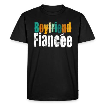 Fiançailles de couple fiancées Hommes Fiancée drôle - T-shirt Premium bio Homme - noir - Devant - Nico (187cm)