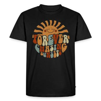 Forever Chasing Sunsets Retro Summer Vacation - T-shirt Premium bio Homme - noir - Devant - Nico (187cm)