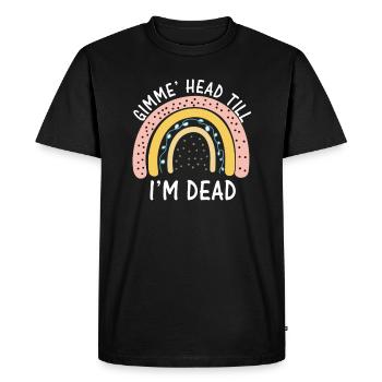 Gimme Head Till I’m Dead 80s Lovers - T-shirt Premium bio Homme - noir - Devant - Nico (187cm)