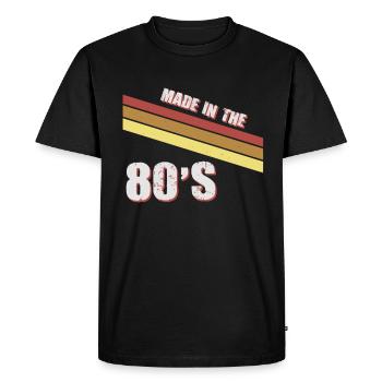 80's The 80s Music - Men's Premium Organic T-Shirt - black - Front - Nico (187cm)