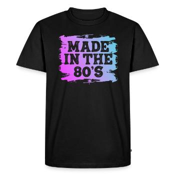 80's The 80s Music - Men's Premium Organic T-Shirt - black - Front - Nico (187cm)