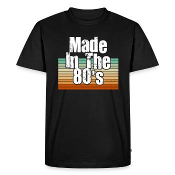 80's The 80s Music - Men's Premium Organic T-Shirt - black - Front - Nico (187cm)