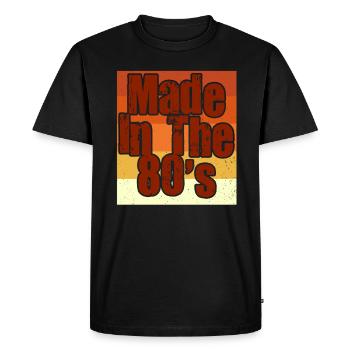 80's The 80s Music - Men's Premium Organic T-Shirt - black - Front - Nico (187cm)