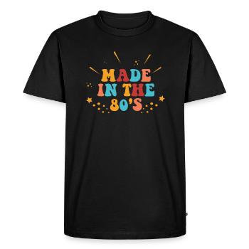 80's The 80s Music - Men's Premium Organic T-Shirt - black - Front - Nico (187cm)