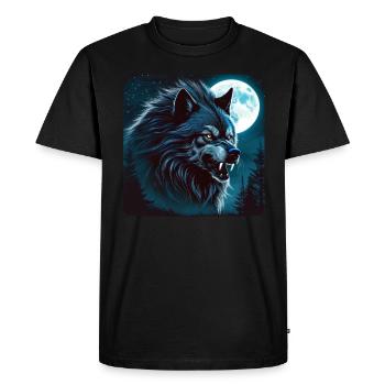 Grand Méchant Loup Sauvage - T-shirt Premium bio Homme - noir - Devant - Nico (187cm)