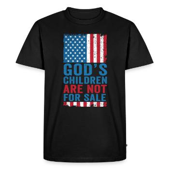 God's Children Are Not For Sale Christian Children - Men's Premium Organic T-Shirt - black - Front - Nico (187cm)