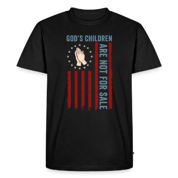 God's Children Are Not For Sale Christian Children - Men's Premium Organic T-Shirt - black - Front - Nico (187cm)