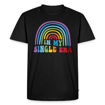 In My Single Era Funny Single Life - Men's Premium Organic T-Shirt - black - Front - Nico (187cm)