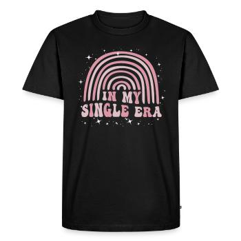 In My Single Era Funny Single Life - Men's Premium Organic T-Shirt - black - Front - Nico (187cm)