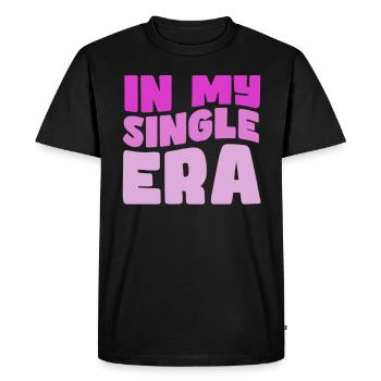 À l'époque de mon célibat, une drôle de vie de célibataire - T-shirt Premium bio Homme - noir - Devant - Nico (187cm)