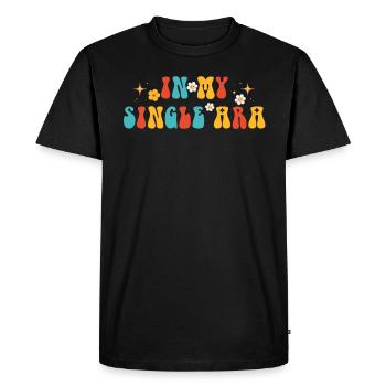 À l'époque de mon célibat, une drôle de vie de célibataire - T-shirt Premium bio Homme - noir - Devant - Nico (187cm)