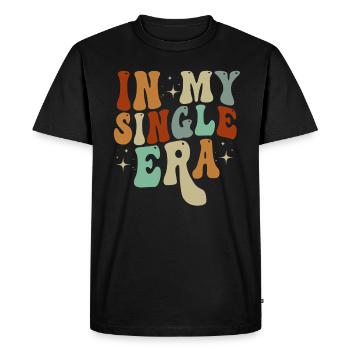 In My Single Era Funny Single Life - Men's Premium Organic T-Shirt - black - Front - Nico (187cm)