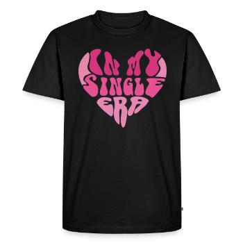 In My Single Era Funny Single Life - Men's Premium Organic T-Shirt - black - Front - Nico (187cm)