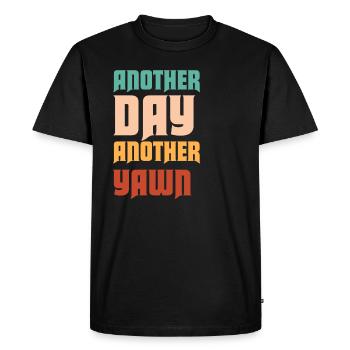 Premières vibrations de caféine Un autre jour où le bâillement rencontre le café - T-shirt Premium bio Homme - noir - Devant - Nico (187cm)