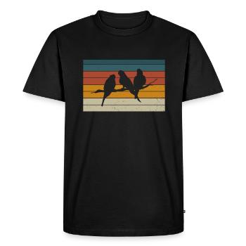 Bird Watching Birder Ornithologist Bird Lover - Men's Premium Organic T-Shirt - black - Front - Nico (187cm)