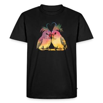 Bird Watching Birder Ornithologist Bird Lover - Men's Premium Organic T-Shirt - black - Front - Nico (187cm)