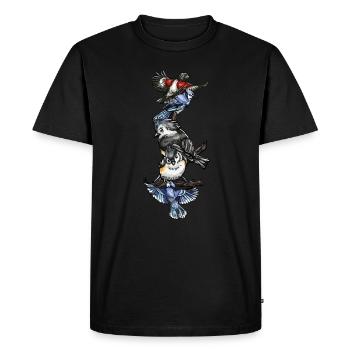 Bird Watching Birder Ornithologist Bird Lover - Men's Premium Organic T-Shirt - black - Front - Nico (187cm)
