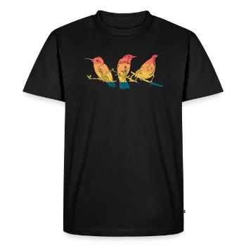 Bird Watching Birder Ornithologist Bird Lover - Men's Premium Organic T-Shirt - black - Front - Nico (187cm)