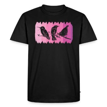 Bird Watching Birder Ornithologist Bird Lover - Men's Premium Organic T-Shirt - black - Front - Nico (187cm)