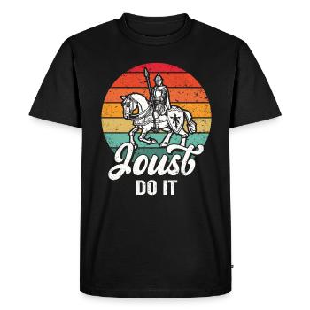 Joute Chevalier Médiéval Renaissance Chevaliers Armure - T-shirt Premium bio Homme - noir - Devant - Nico (187cm)