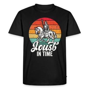 Joute Chevalier Médiéval Renaissance Chevaliers Armure - T-shirt Premium bio Homme - noir - Devant - Nico (187cm)