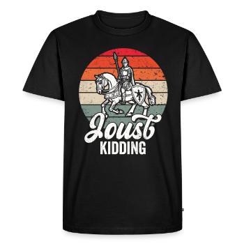 Joute Chevalier Médiéval Renaissance Chevaliers Armure - T-shirt Premium bio Homme - noir - Devant - Nico (187cm)