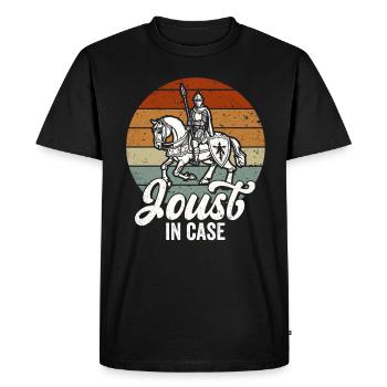 Joute Chevalier Médiéval Renaissance Chevaliers Armure - T-shirt Premium bio Homme - noir - Devant - Nico (187cm)
