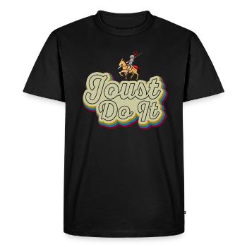 Joute Chevalier Médiéval Renaissance Chevaliers Armure - T-shirt Premium bio Homme - noir - Devant - Nico (187cm)