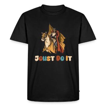 Joute Chevalier Médiéval Renaissance Chevaliers Armure - T-shirt Premium bio Homme - noir - Devant - Nico (187cm)