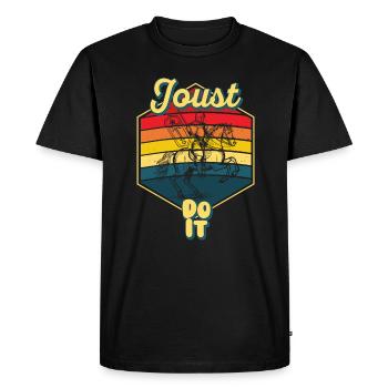 Joute Chevalier Médiéval Renaissance Chevaliers Armure - T-shirt Premium bio Homme - noir - Devant - Nico (187cm)
