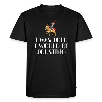 Joute Chevalier Médiéval Renaissance Chevaliers Armure - T-shirt Premium bio Homme - noir - Devant - Nico (187cm)