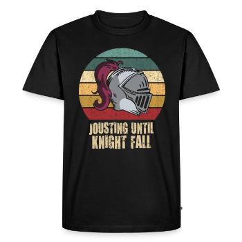 Joute Chevalier Médiéval Renaissance Chevaliers Armure - T-shirt Premium bio Homme - noir - Devant - Nico (187cm)