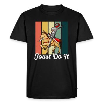 Joute Chevalier Médiéval Renaissance Chevaliers Armure - T-shirt Premium bio Homme - noir - Devant - Nico (187cm)