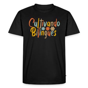 Cultivando Bilingües Vêtements de professeur d’espagnol - T-shirt Premium bio Homme - noir - Devant - Nico (187cm)