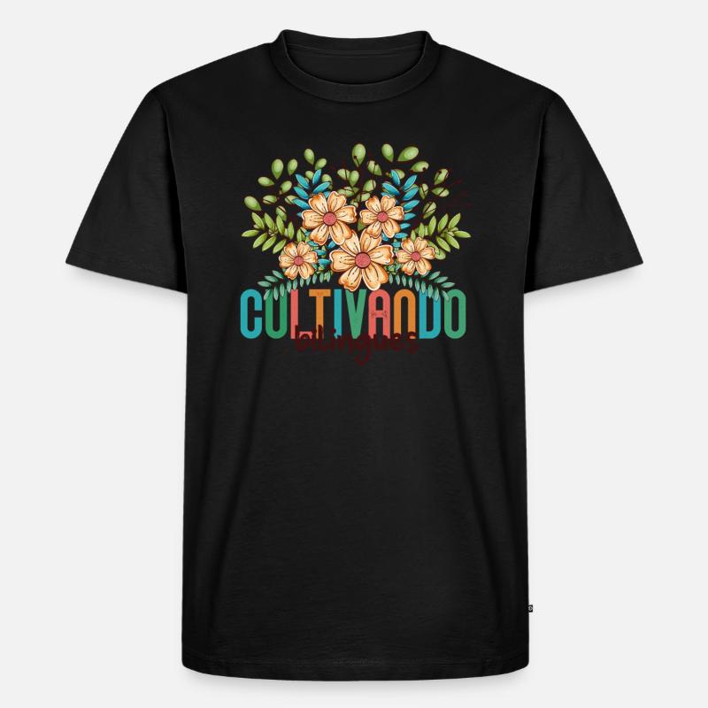 Cultivando Bilingües Spanischlehrer Bekleidung - Männer Premium Bio T-Shirt - Schwarz