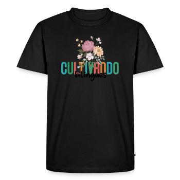 Cultivando Bilingües Vêtements de professeur d’espagnol - T-shirt Premium bio Homme - noir - Devant - Nico (187cm)
