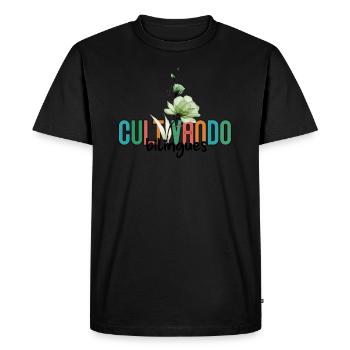 Cultivando Bilingües Vêtements de professeur d’espagnol - T-shirt Premium bio Homme - noir - Devant - Nico (187cm)