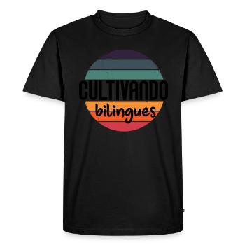 Cultivando Bilingües Vêtements de professeur d’espagnol - T-shirt Premium bio Homme - noir - Devant - Nico (187cm)