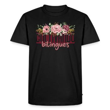 Cultivando Bilingües Vêtements de professeur d’espagnol - T-shirt Premium bio Homme - noir - Devant - Nico (187cm)