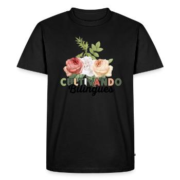 Cultivando Bilingües Vêtements de professeur d’espagnol - T-shirt Premium bio Homme - noir - Devant - Nico (187cm)