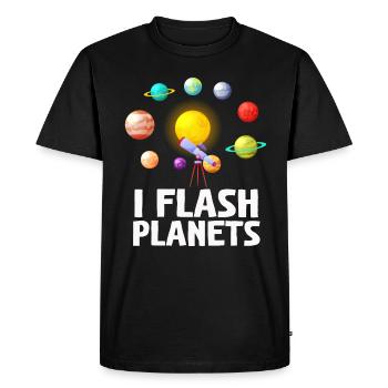 Photographie spatiale Télescope d’observation des étoiles Astronomie - T-shirt Premium bio Homme - noir - Devant - Nico (187cm)