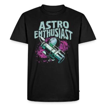 Photographie spatiale Télescope d’observation des étoiles Astronomie - T-shirt Premium bio Homme - noir - Devant - Nico (187cm)