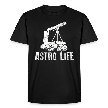 Photographie spatiale Télescope d’observation des étoiles Astronomie - T-shirt Premium bio Homme - noir - Devant - Nico (187cm)