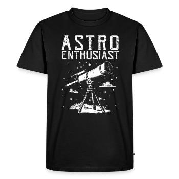 Photographie spatiale Télescope d’observation des étoiles Astronomie - T-shirt Premium bio Homme - noir - Devant - Nico (187cm)
