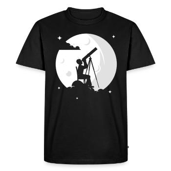 Photographie spatiale Télescope d’observation des étoiles Astronomie - T-shirt Premium bio Homme - noir - Devant - Nico (187cm)