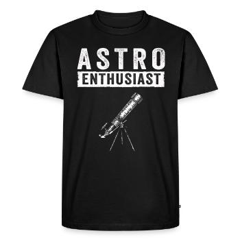 Photographie spatiale Télescope d’observation des étoiles Astronomie - T-shirt Premium bio Homme - noir - Devant - Nico (187cm)
