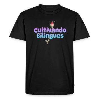 Cultivando Bilingües Vêtements de professeur d’espagnol - T-shirt Premium bio Homme - noir - Devant - Nico (187cm)